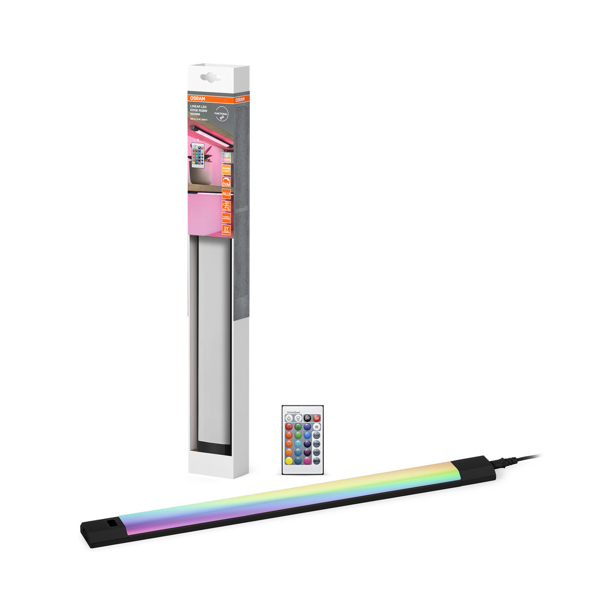 OSRAM Linear Edge Sensor Unterbauleuchte 30cm 8W RGBW DIM Schwarz