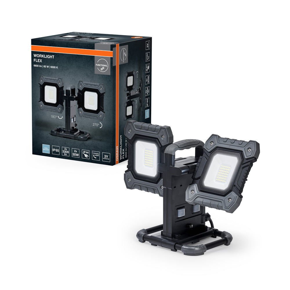 OSRAM WORKLIGHT VALUE FLEX Baustrahler 2x30W, 6450lm, 6500K