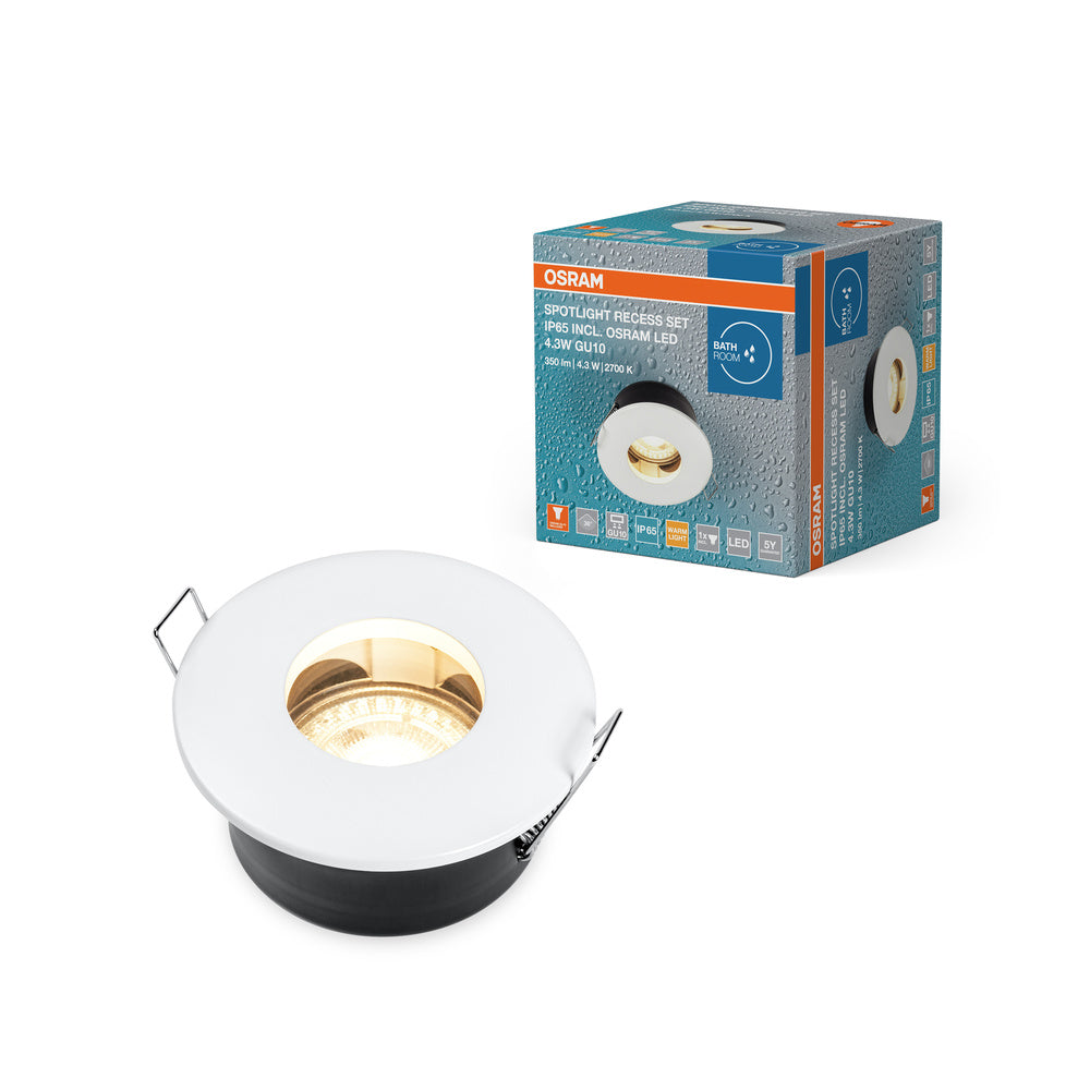 OSRAM RECESS DOWNLIGHT TWISTLOCK LED Spotlight, Ø 85mm, 4,3W / 2700K Warmweiß GU10