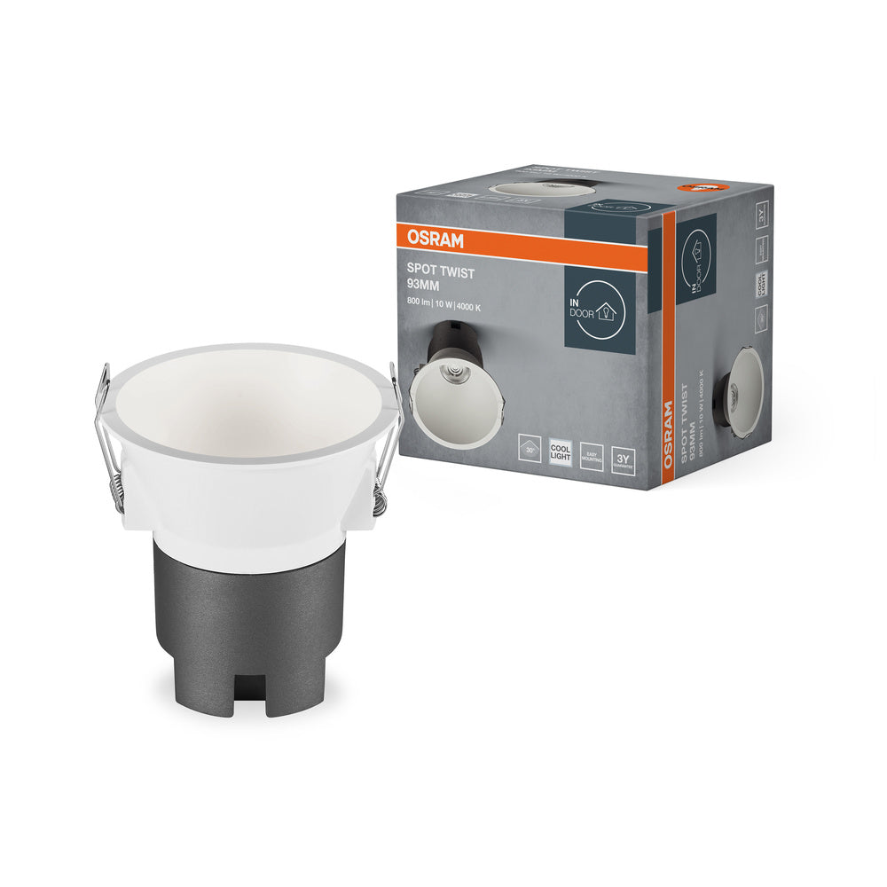 OSRAM SPOT TWIST Ø 93mm Downlight, weiß, 10W, 800lm, 840 WT