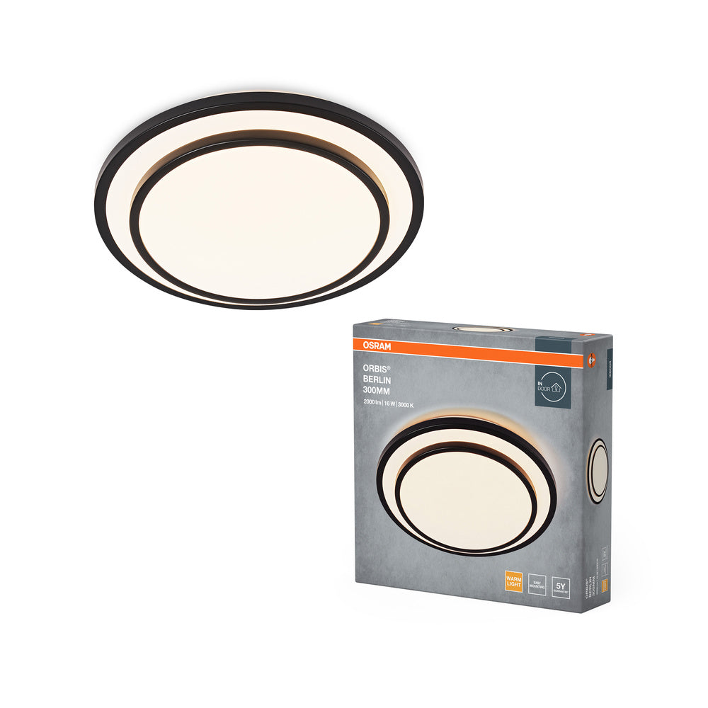 OSRAM ORBIS BERLIN Deckenleuchte, schwarz, 16W, 2000lm