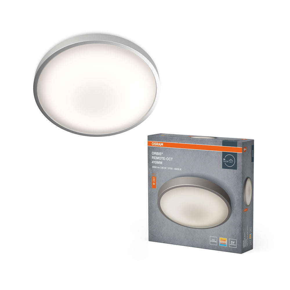 OSRAM ORBIS® Deckenleuchte CCT / DIM Remote-CCT 410mm 25W, 1800 lm, 2700…6500 K, Tunable White
