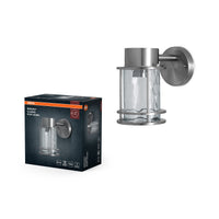 OSRAM ENDURA Classic Außenleuchte in Stahlgrau, IP44, E27, Edelstahlgehäuse, für Außenbereiche und Leuchtmittel bis 60 W geeignet