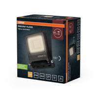 OSRAM ENDURA FLOOD PC 20W LED-Fluter, 3000K warmweiß, 1800 Lumen, IP65 Flutlicht,110° Abstrahlwinkel, 90 lm/W, Grau