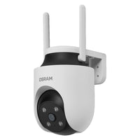 AKTION - OSRAM Wifi SMART+ Smarte Outdoor Überwachungskamera Drehbar Weiß inkl. Gratis Smart Plug