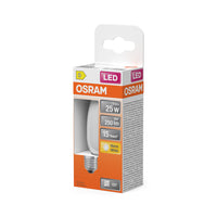 OSRAM LED-Lampen, klassische Minikerzenform, 25 Watts Ersatz, E27, B-shape, 2700 Kelvin, Warm weiß, Klares Glas, single Pack