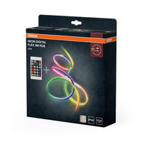 OSRAM Neon Digital Flex mehrfarbige Outdoor-LED-Strips 3M RGB + RC aus Silikon, IP44-Schutz, indirekte und direkte Beleuchtung für Garten und Balkon