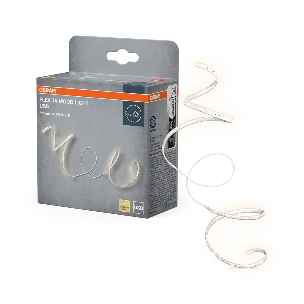 OSRAM FLEX TV MOOD LIGHT USB LED Streifen, 200 lm, 3500 K, Warmweiß