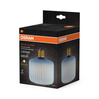 OSRAM DECOR LED-Lampe farbiges Glas quadratisch blau