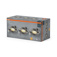 OSRAM LED Spot Recess Einbaustrahler Set 4.9W 120° Satin-Nickel ⌀68 mm