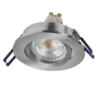 OSRAM LED Spot Recess Einbaustrahler Set GU10 Click-Dim schwenkbar 3.7W Satin-Nickel