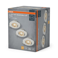 OSRAM Einbau LED Spot-Set verstellbar Kunststoff 4,9W 830 36° Weiß