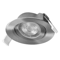 OSRAM LED Spot Recess Einbaustrahler Set schwenkbar 4.9W 36° Satin-Nickel ⌀75 mm