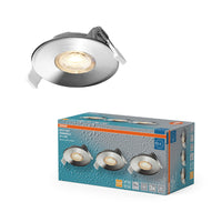 OSRAM LED Spot Recess Bad Einbaustrahler Set DIM IP65 4.9W 36° Chrom ⌀68 mm