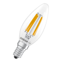 OSRAM LED CLASSIC B ENERGY EFFICIENCY A , LED-Lampe, Bleifreies Glas, Klar, 1,2 W, (ex 25 W), 255 lm, Warmweiß, 2700 K, Energieeffizienzklasse: A, CRI 80