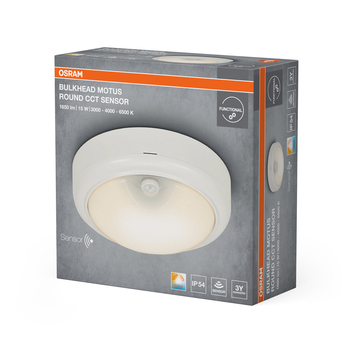 OSRAM Deckenleuchte Weiß, 3000 K / 4000 K / 6500 K, Warmweiß