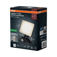 OSRAM ENDURA Flood Sensor Adjustable LED-Fluter, 10W, 850lm, 4000K Kaltweiß, Bewegungsmelder, Schwarz, Aluminium, IP44