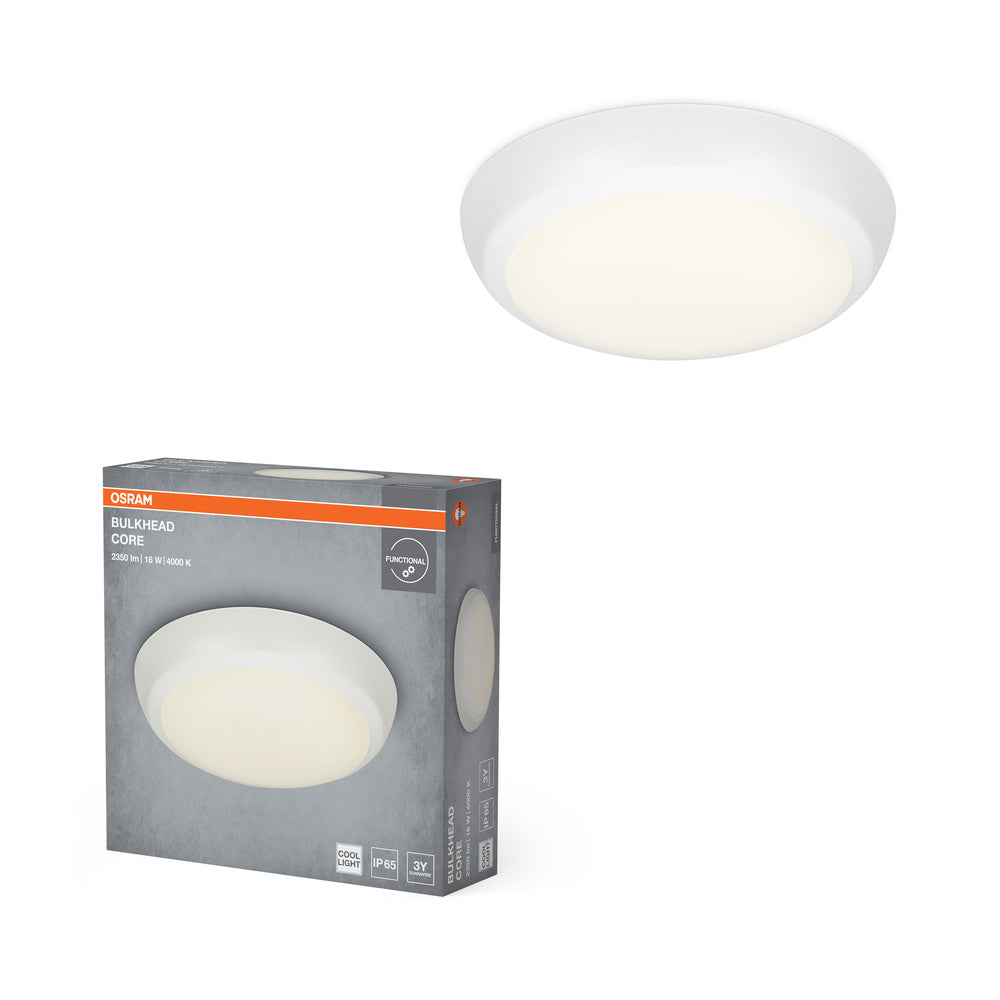 OSRAM LED BULKHEAD CORE Deckenleuchte, 16W, 4000K, Kaltweiß, Weiß