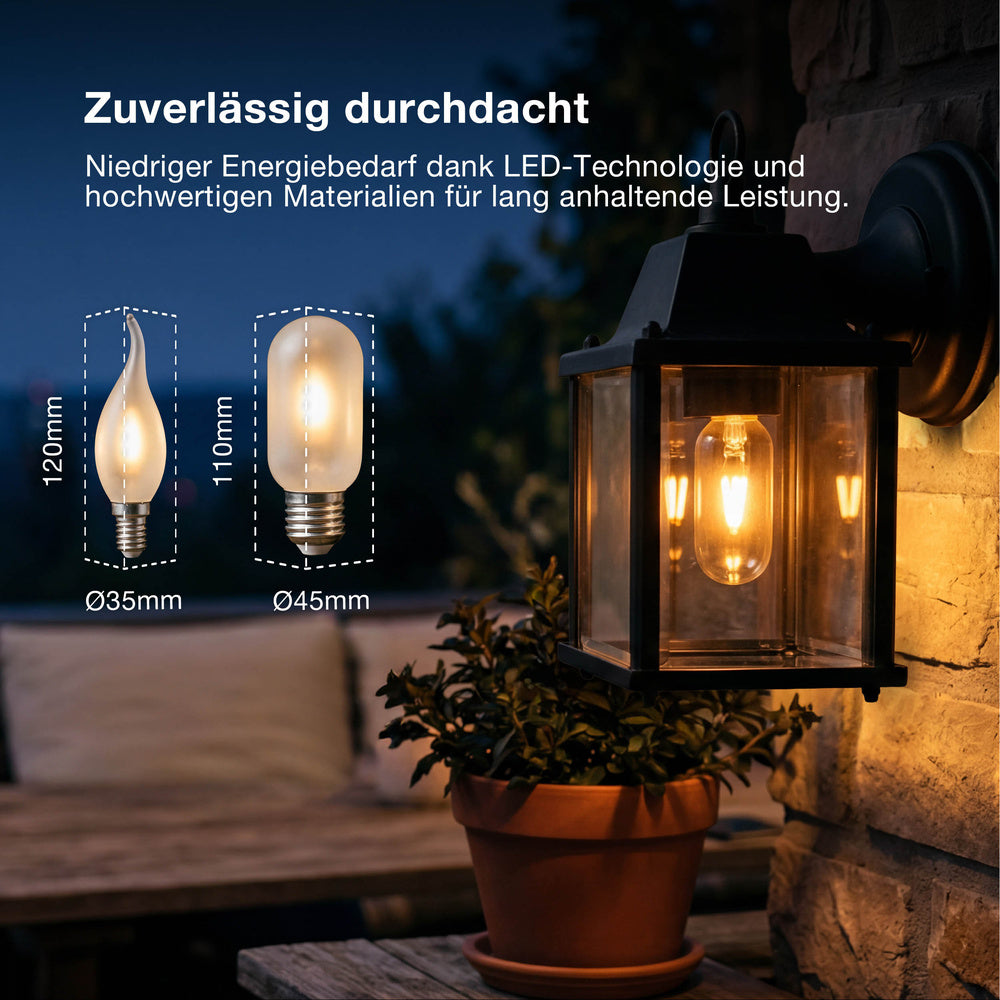 OSRAM Ledstick Flame Star Stick LED Lampe, Flammeneffekt, 1W, 1800K, Warmweiß, E27