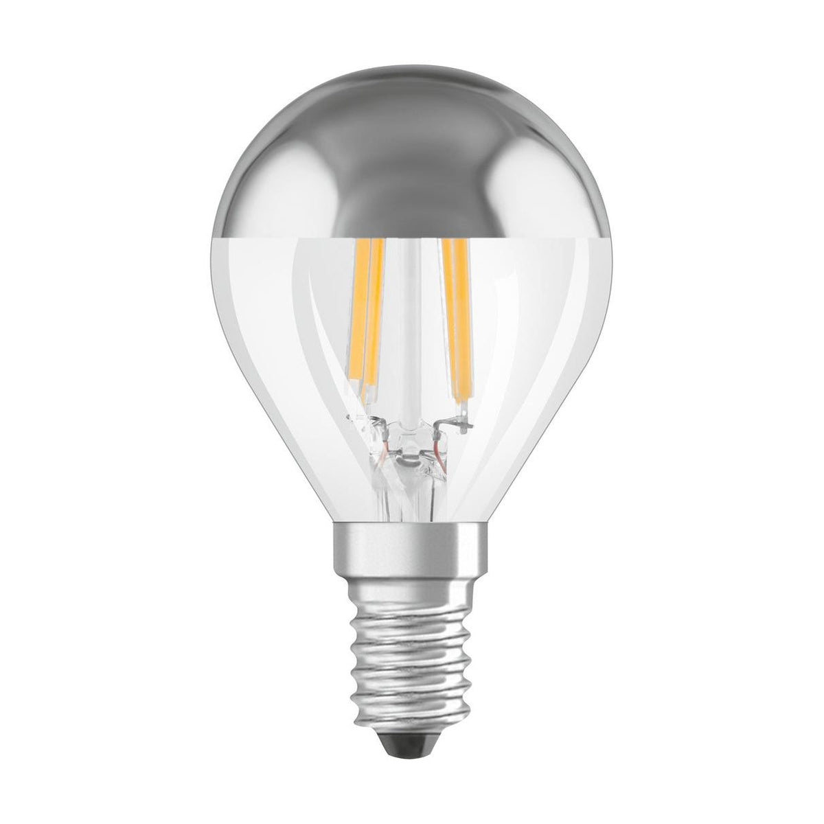 OSRAM LED Lampe LED Retrofit CLASSIC P Mirror 4W 827 Silver E14, 350 lm, 2700 K, Warmweiß-LEDVANCE Shop