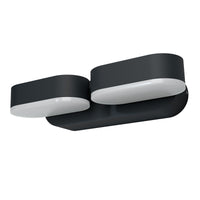 OSRAM ENDURA Style 2er-Set Mini-Spots in Dunkelgrau, LED-Outdoor-Wandleuchte mit 340° drehbarem Kopf, IP44-Schutz, ideal für Eingangsbeleuchtung