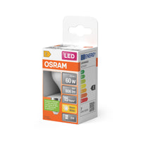 OSRAM LED PCR LAMP WITH CLASSIC P in P-Form, LED-Lampe, Matt, 6,5 W, (ex 60 W), 806 lm, Warmweiß, 2700 K, 15000 h, CRI 80