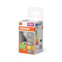 OSRAM LED PCR LAMP WITH CLASSIC P in P-Form, LED-Lampe, Matt, 2,5 W, (ex 25 W), 250 lm, Warmweiß, 2700 K, 15000 h, CRI 80