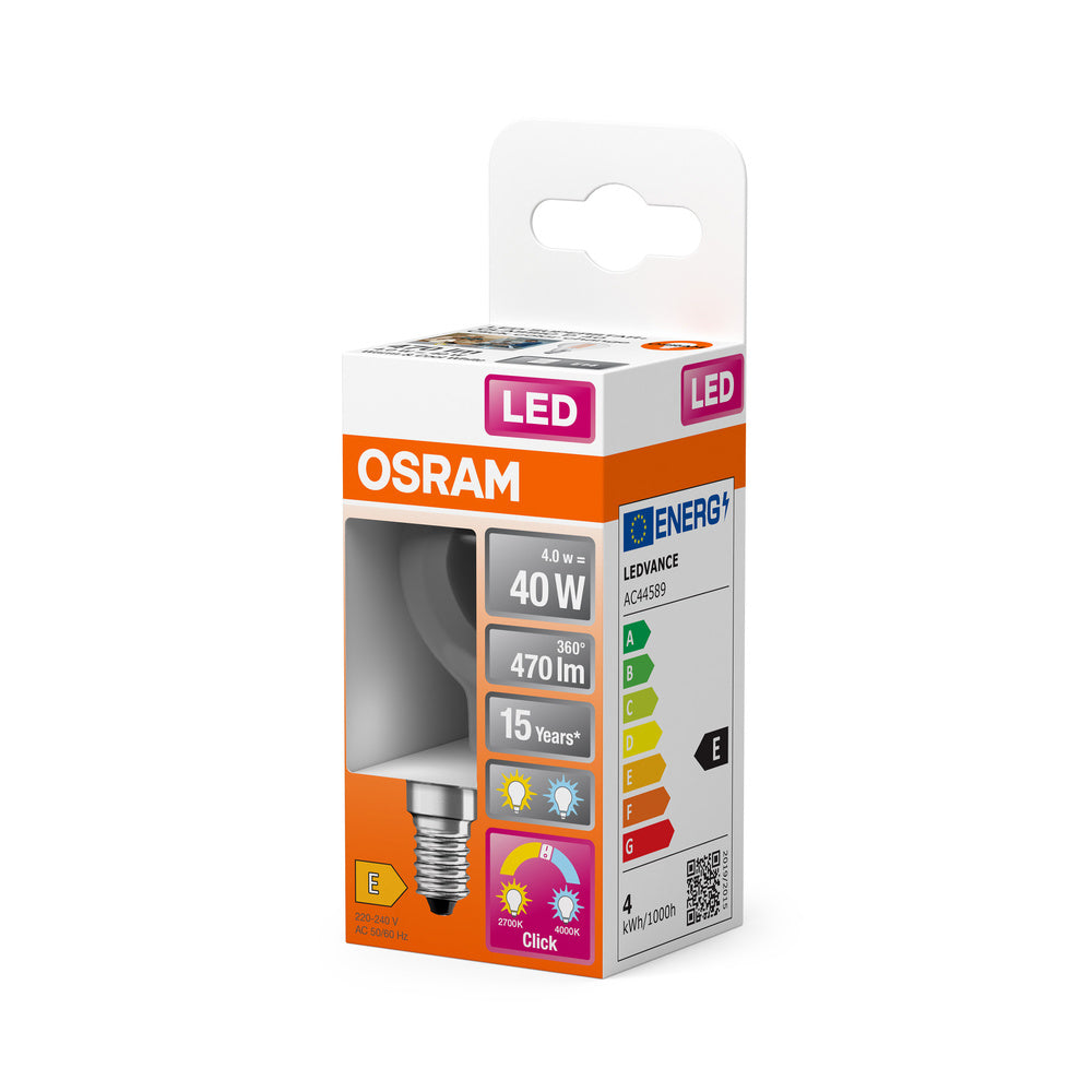 OSRAM LED RELAX and ACTIVE CLASSIC P, LED-Lampe, 4W, 2700-4000K, Click CCT, E14-LEDVANCE Shop