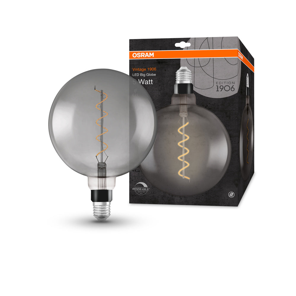 OSRAM VINTAGE 1906® LED Lampe LED CLASSIC Globe Dimmable 4W 818 Smoke E27, 140 lm, 1800 K, Warm Comfort Light-LEDVANCE Shop