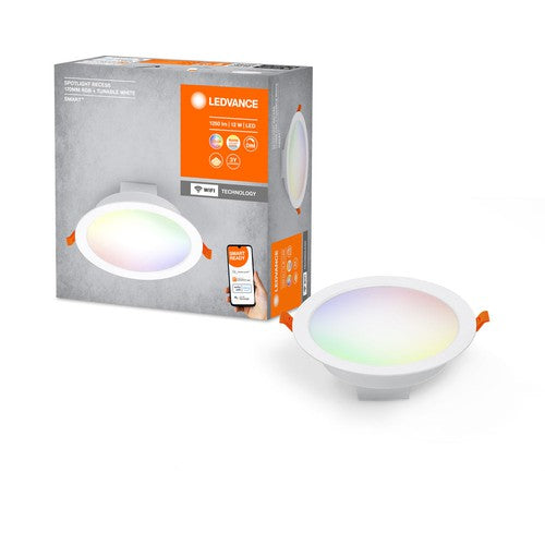 LEDVANCE Wifi SMART+ Einbaustrahler RECESS DOWNLIGHT TW, Ø 170mm, RGB 12W, 220…240 V, 2700…6500K, IP20-Einbaustrahler & Spots-LEDVANCE Shop