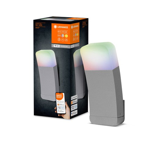 LEDVANCE Wifi SMART+ Outdoor Curve LED Wandleuchte RGBW mehrfarbig 9W hellgrau-Außenwandleuchten-LEDVANCE Shop