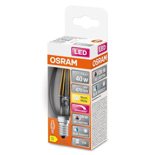 OSRAM Dimmbare LED-Lampe LED SUPERSTAR+ CL B FIL 40 dim 3,4W/927 E14 CRI90 BOX , Warmweiß-Leuchtmittel-LEDVANCE Shop