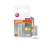 OSRAM LED Stiftsockellampe BASE PIN G4 12 V LED-Lampe CL20 non-dimmable 1.8W , Warmweiß 5er Pack-Leuchtmittel-LEDVANCE Shop