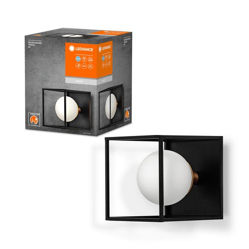 LEDVANCE DECOR Square Bad-Wandleuchte IP44, schwarz, G9-Wandleuchten-LEDVANCE Shop