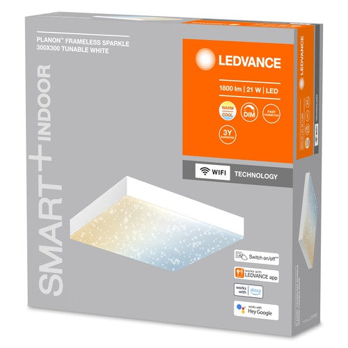LEDVANCE SMART+ WiFi-Glitzer-Panelleuchte 300x300, 21W-Deckenleuchten-LEDVANCE Shop