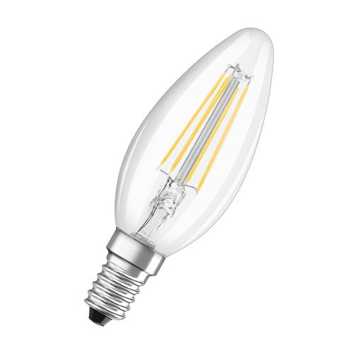 BELLALUX LED-Lampe, Sockel: E14, Warm White, 2700 K, 4 W, Ersatz für 40-W-Glühbirne, klar, ST CLAS B-Leuchtmittel-LEDVANCE Shop